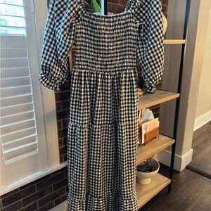 Black and White Gingham Dress